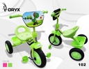 TRCICLO DE PEDALES PARA NIÑO VERDE Y ROSADO
