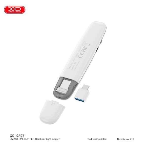 XO CF27 - PUNTERO / LASER ROJO / ADAPTADOR DE TIPO C / COLOR BLANCO