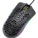 REDRAGON STORM ELITE M988 RGB / MOUSE GAMER RGB / SENSOR 3389 PIXART / 8 BOTONES PROGRAMABLES / 32,000DPI / PESO 85G / COLOR NEGRO