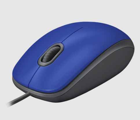 LOGITECH M110 SILENT AZUL - MOUSE USB DE TAMANO NORMAL CON CABLE / SILENCIOSO / ÓPTICA / 1000 DPI / PLUG AND PLAY