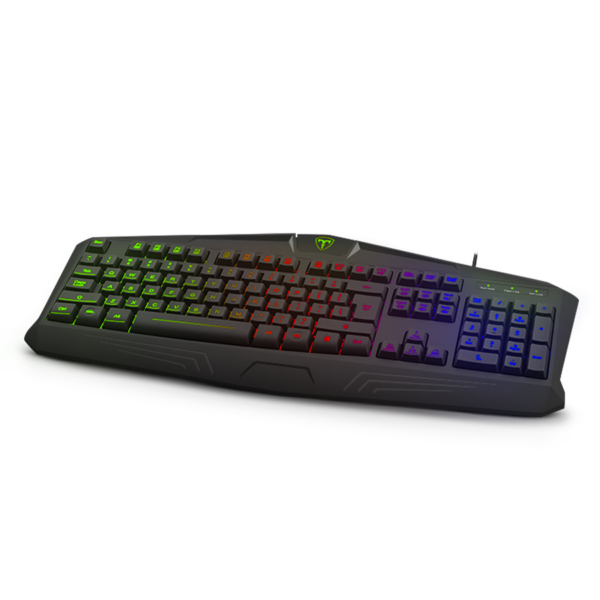 T-DAGGER TANKER RAINBOW T-TGK106 - TECLADO GAMING / ILUMINACION RGB LED 3 COLOR BACKLIGHT / INGLES / NEGRO