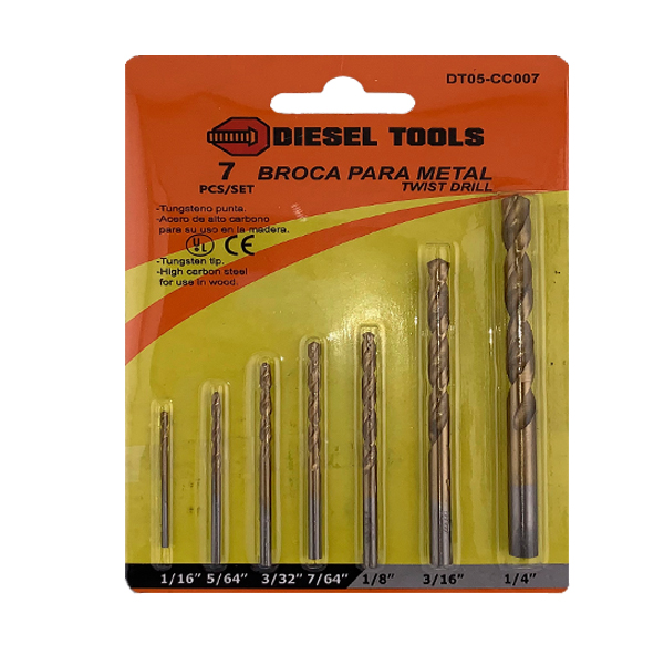 BROCA DE METAL 7 PZS ( BARRENA)