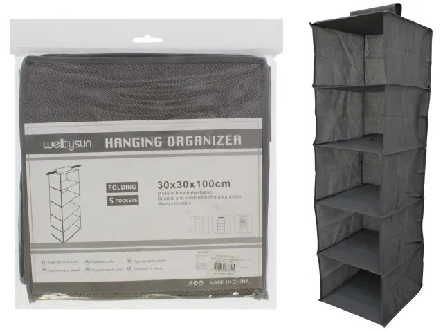 ORGANIZADOR P/ ARMARIO 5 DIVISIONES 30X30X100 CM