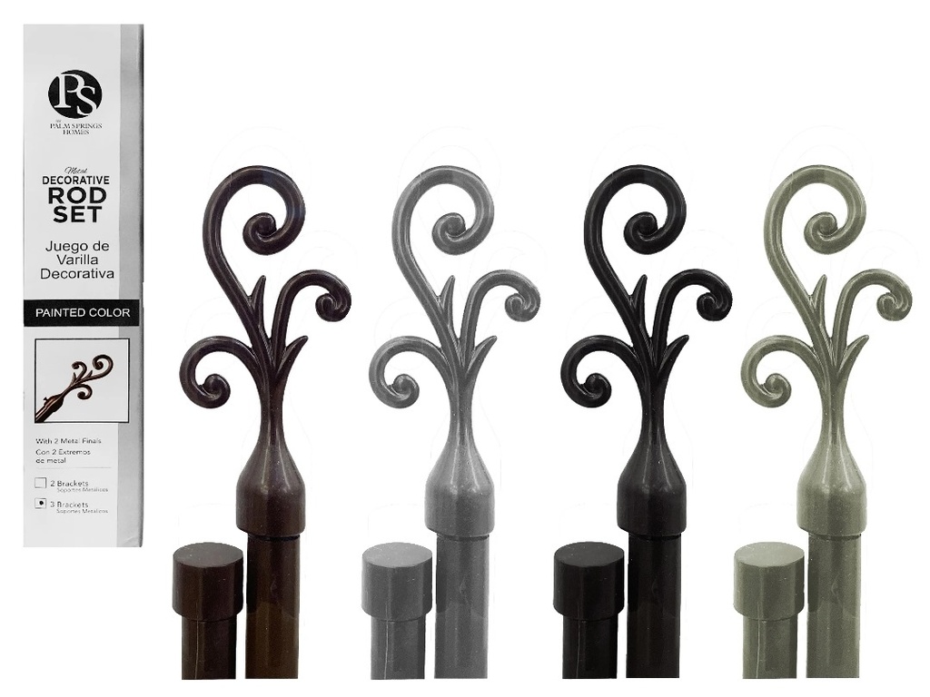 CORTINEROS  DE METAL 2 PIEZAS 4884