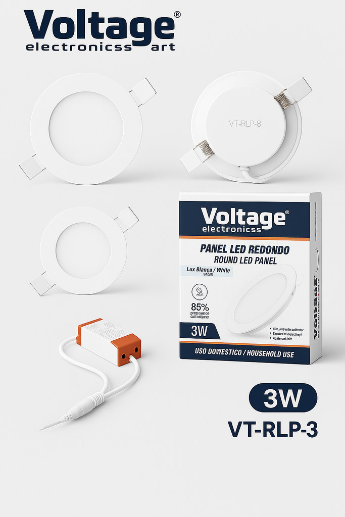 PANEL LED REDONDO 3W