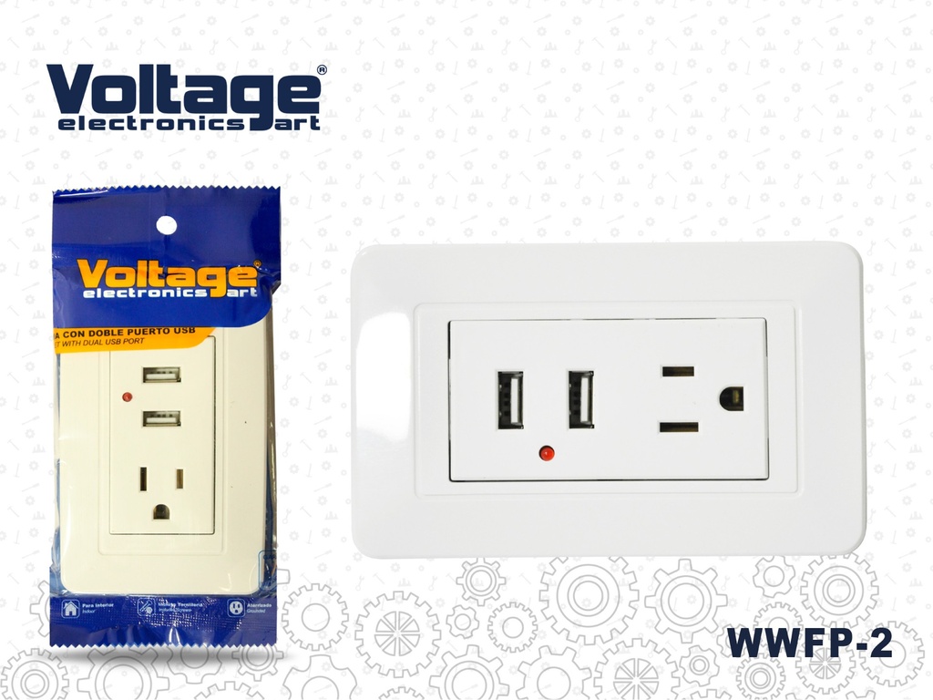 TOMACORRIENTE CON DOBLE PUERTO USB