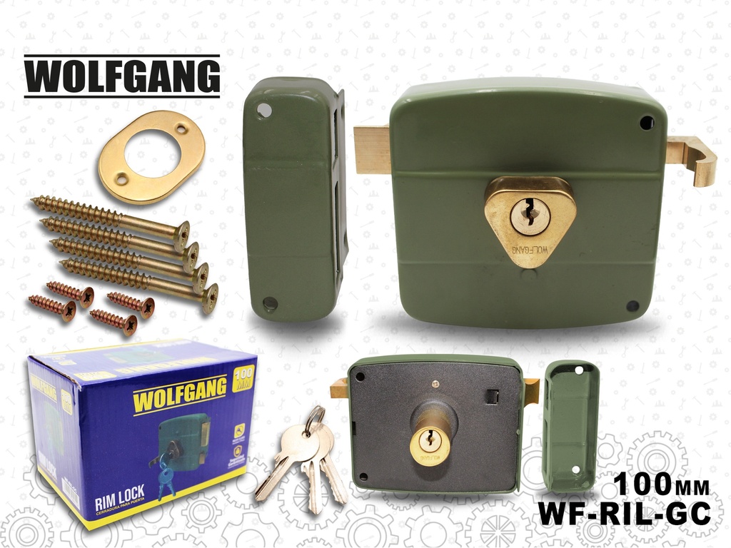 CERRADURA PARA PUERTAS VERDE BRASS