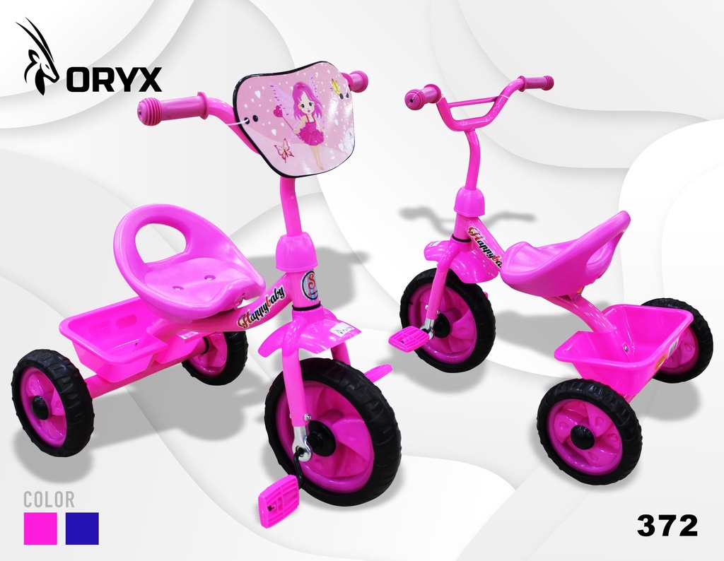 TRCICLO DE PEDALES PARA NIÑO VERDE Y ROSADO