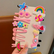 PINZAS PARA EL CABELLO CON DISEÑO ARCOIRIS ESTRELLA (14)