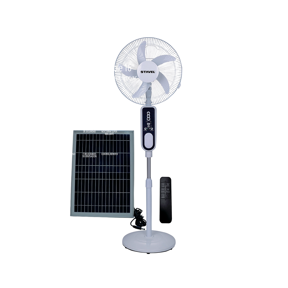 Ventilador Solar Recargable 16" MODELO: LD-8016