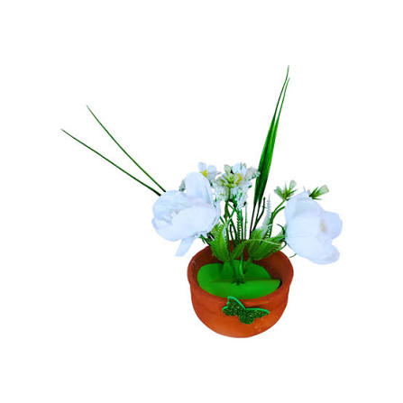 Arreglo floral Arificial en maceta pequeña