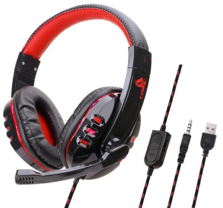 X-LION HP-400 / AUDIFONO CON MICROFONO GAMING / CONEXION 3.5MM / COLOR ROJO-NEGRO