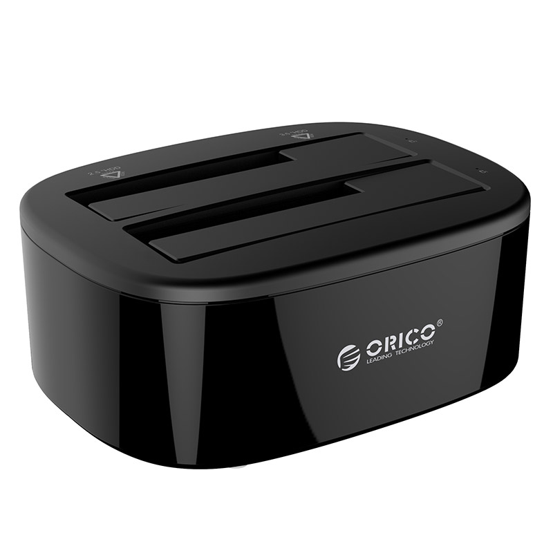 ORICO 6228US3 - DOCKING DE 2 LECTOR / 3.5 Y 2.5 / SOPORTA HASTA 10TB / COLOR NEGRO
