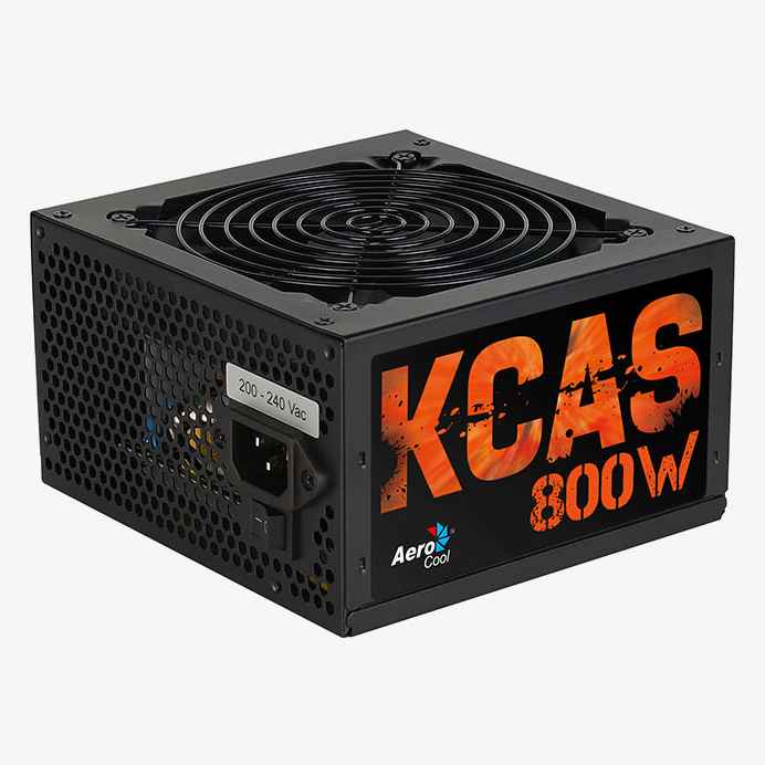 AEROCOOL KCAS / FUENTE DE PODER DE 800W / 80+ BRONZE / 1X24 PINM 1X 4+4 PIN, 4X PCI-E 6+2, 7X SATA