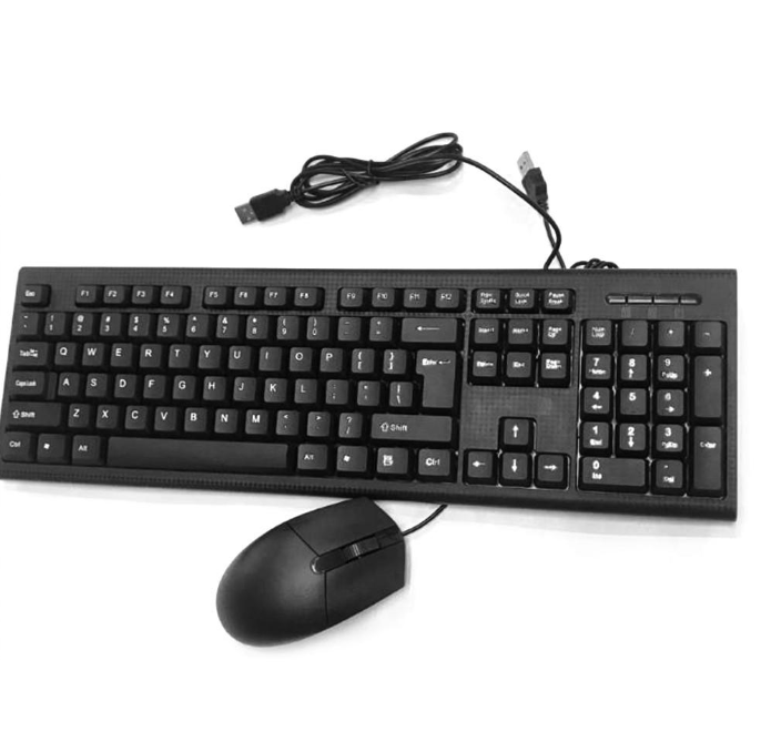 L98I CMK858 - COMBO DE TECLADO Y MOUSE ALAMBRICO / COLOR NEGRO / INGLES