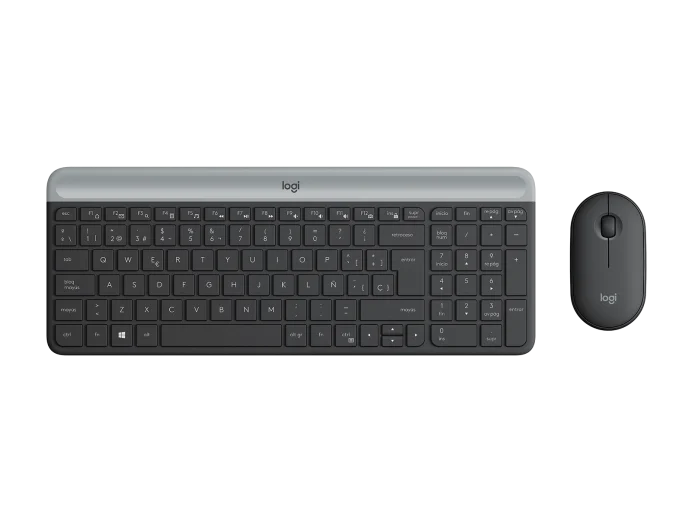 LOGITECH SLIM COMBO MK470 / TECLADO MULTIMEDIA Y RATÓN ÓPTICO INALÁMBRICOS / RECEPTOR USB / NEGRO / ESPAÑOL