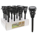 LAMPARA SOLAR LED PARA JARDIN 7.5X7.5X37 CM