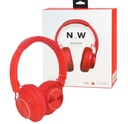 KINGMOX SOLIDEGE HA-SD70BT-B / AUDIFONOS WIRELESS / CABLE 1.5MM / COLOR ROJO