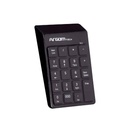 ARGOM ARG-KB-1076 / TECLADO NUMERICO ALAMBRICO / 19 TECLAS / CABLE USB RETRACTABLE / PLUG & PLAY / COMPACTO Y ERGONOMICO